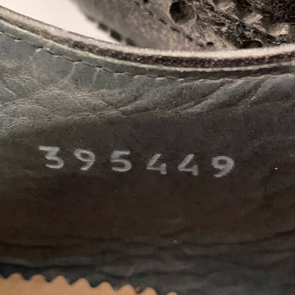 PAUL SMITH Size 10.5 Black Distressed Leather Wingtip Lace-Up Shoes main image 8